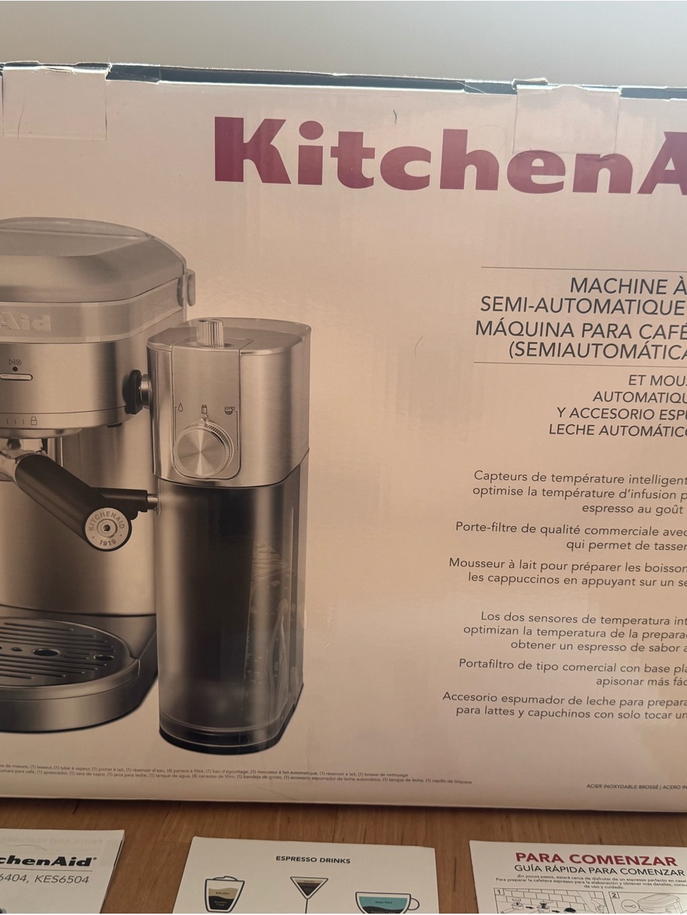 KitchenAid Semi Automatic Espresso Machine with Free Milk Frother Attachment